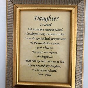 Gold and Brown Sentimental Daughter Frame